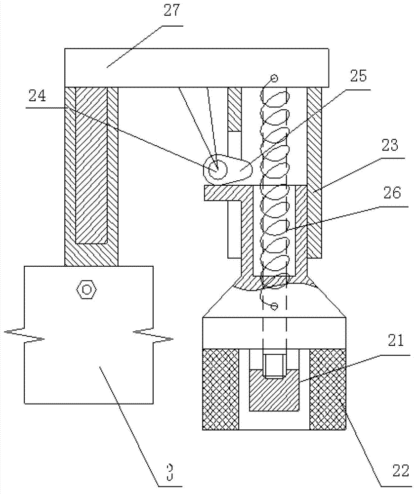 Variable diameter pipe external magnetic memory detection device