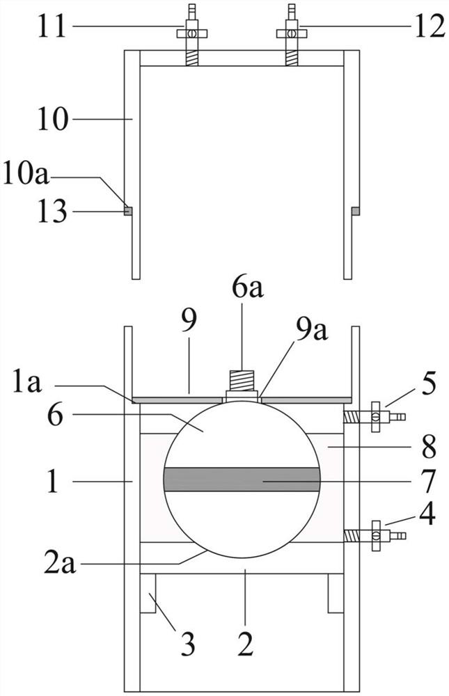 Saturation device for spherical static sounding probe and saturation method