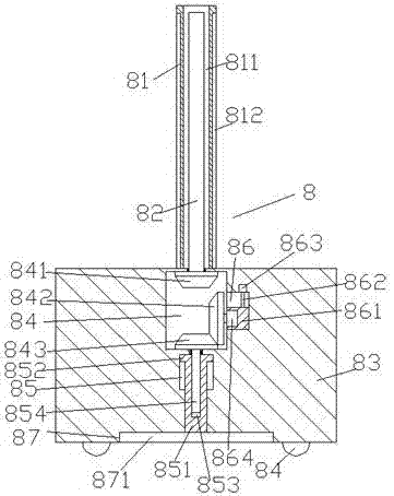 Awning device with adjustable height