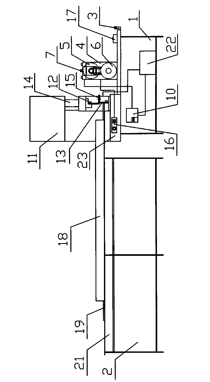 Fixed-length line automatic feeding and cutting device