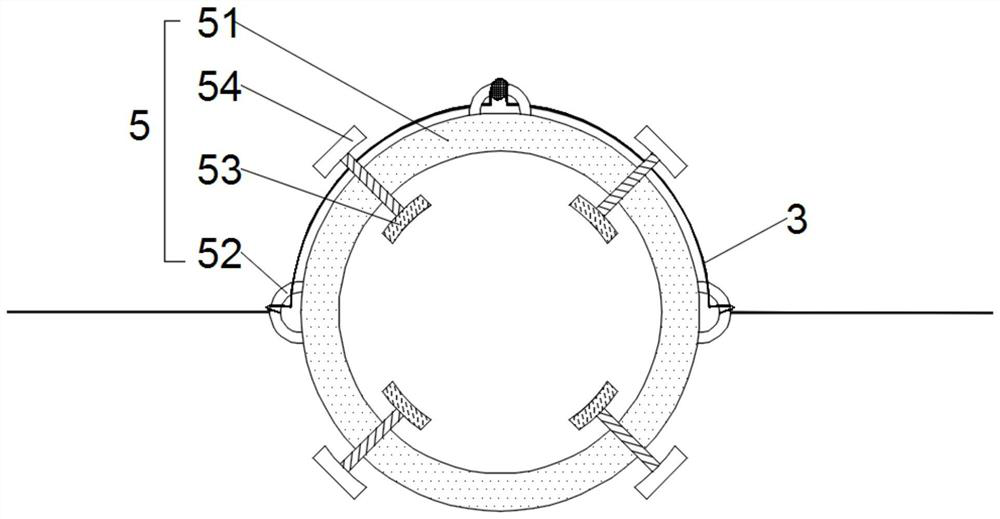 Protection device and protection method for waste PE pipeline for salt pan dam