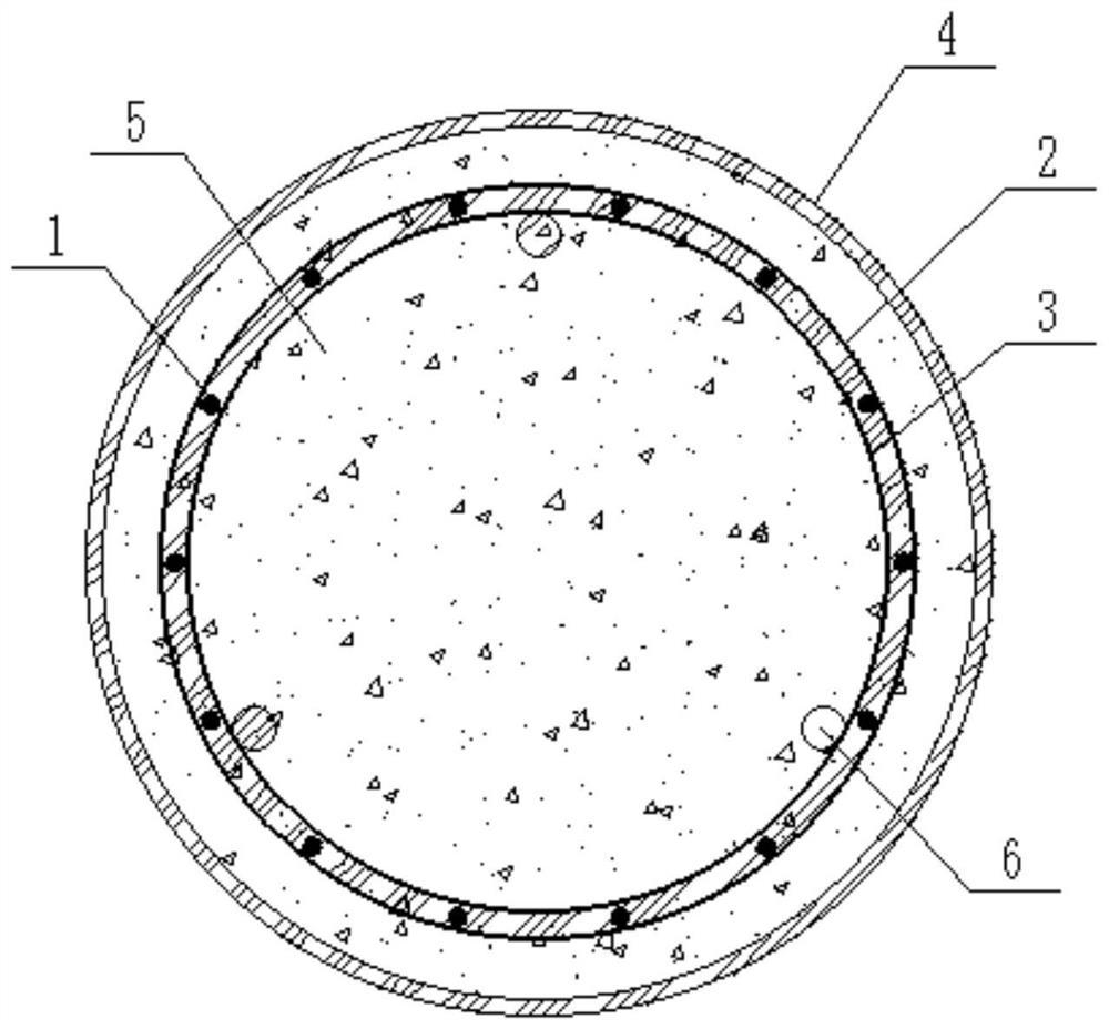 Novel steel pipe cast-in-place pile and bearing capacity and internal force calculation method thereof