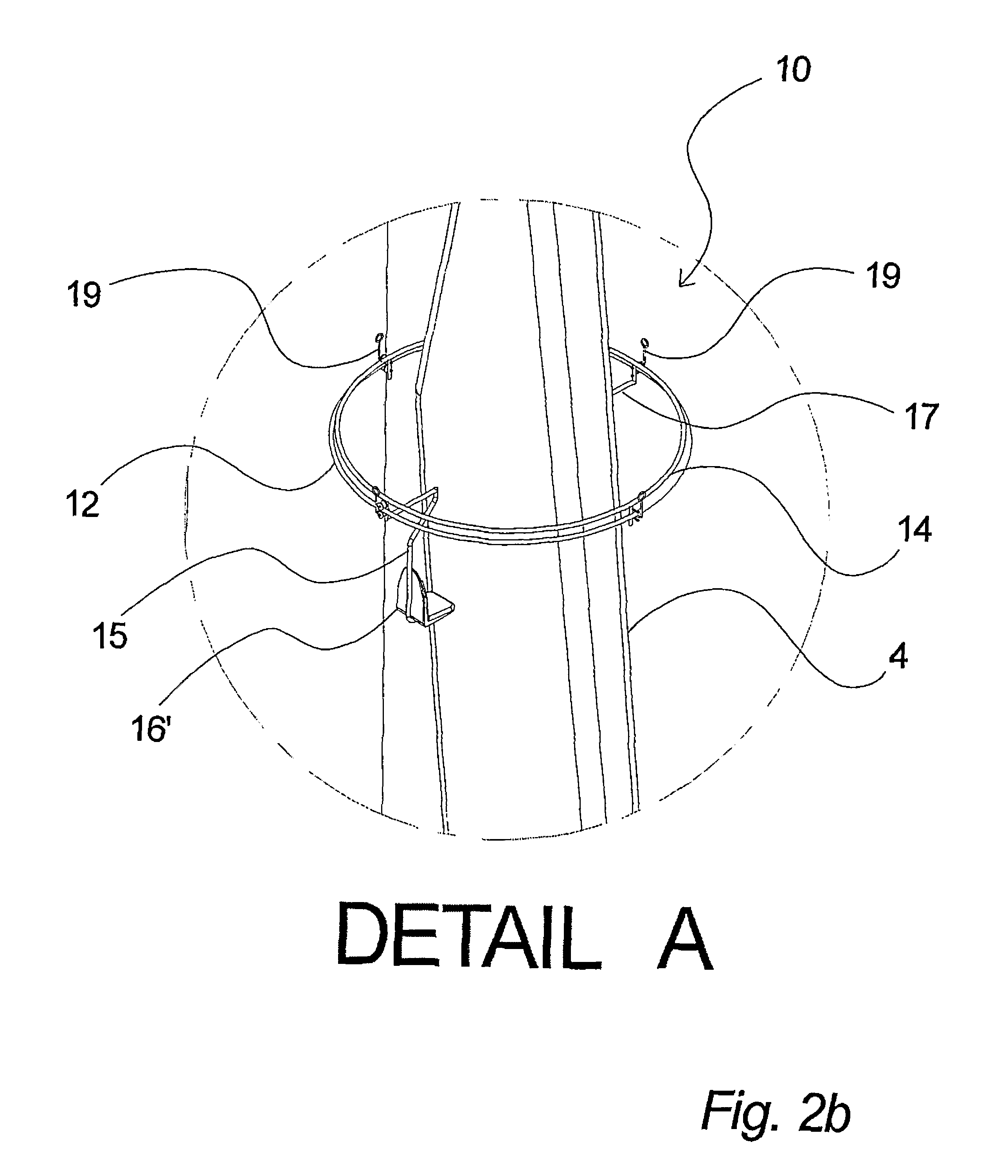 Device for enabling access to a structure above ground level