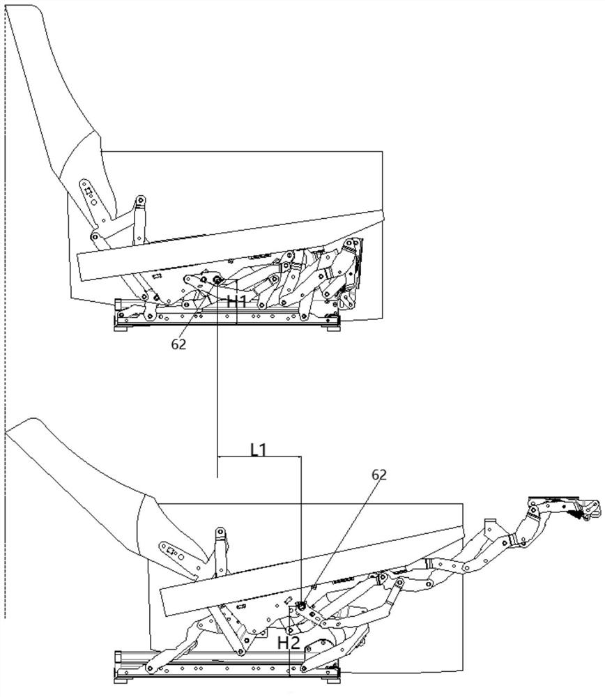 Seat stretching device capable of being extended and stretched