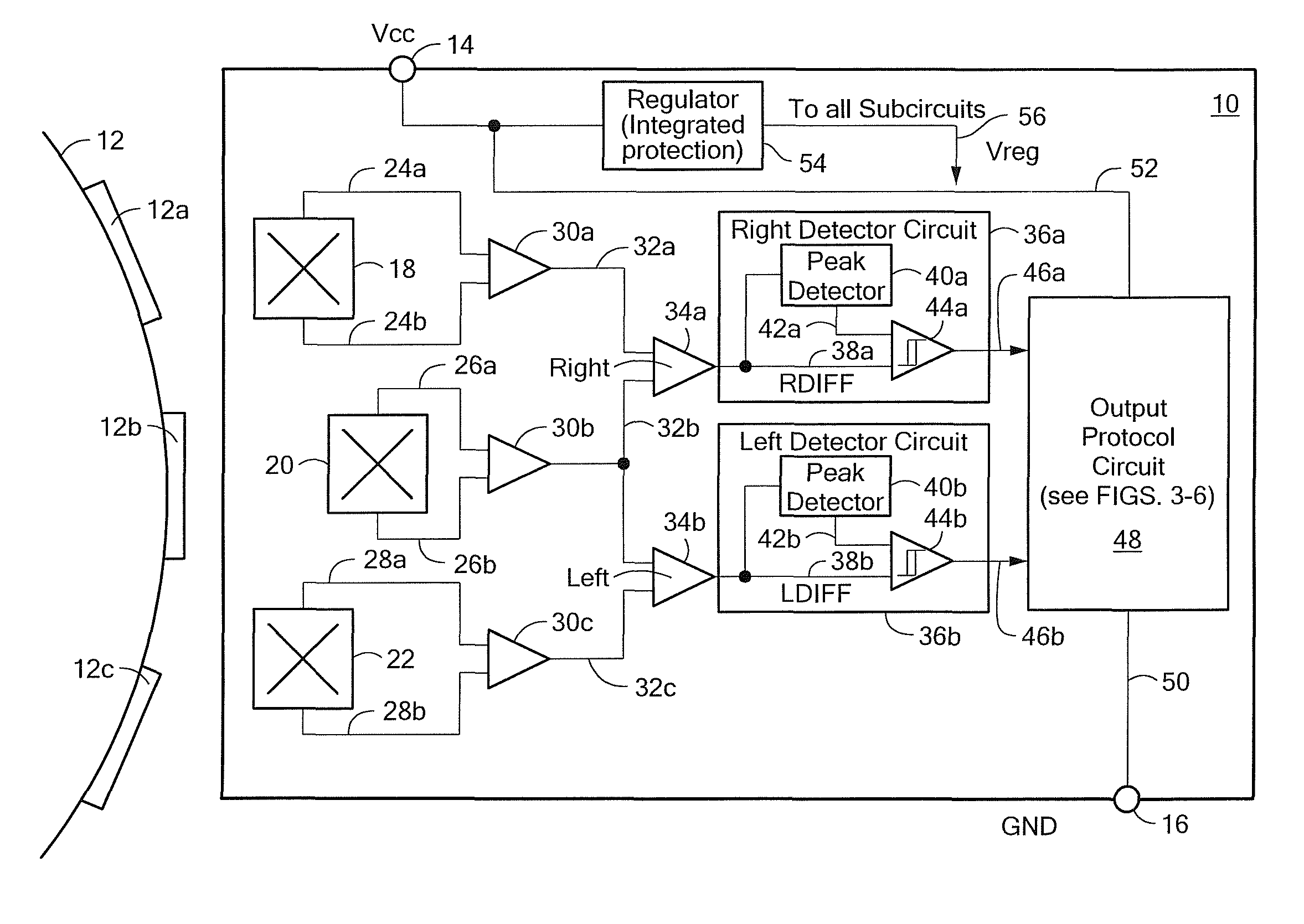 Apparatus and method for providing an output signal indicative of a speed of rotation and a direction of rotation as a ferromagnetic object