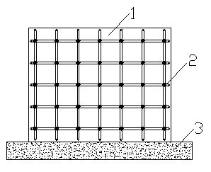 Built-in rope net rammed earth wall body and construction method thereof