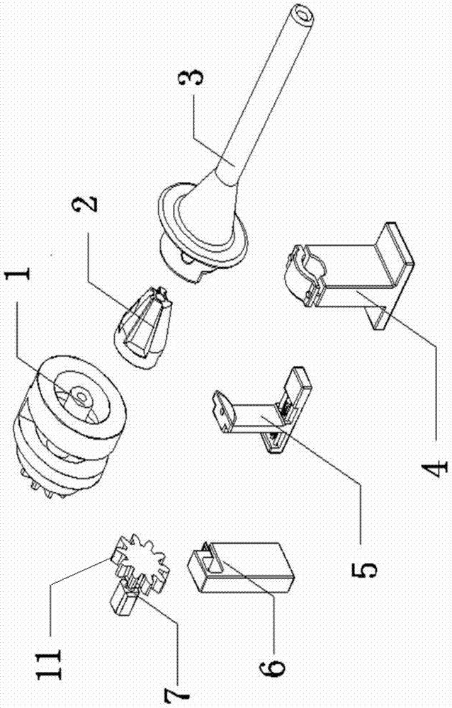 A main nozzle of an air-jet loom with continuously adjustable intake rotation and intake flow