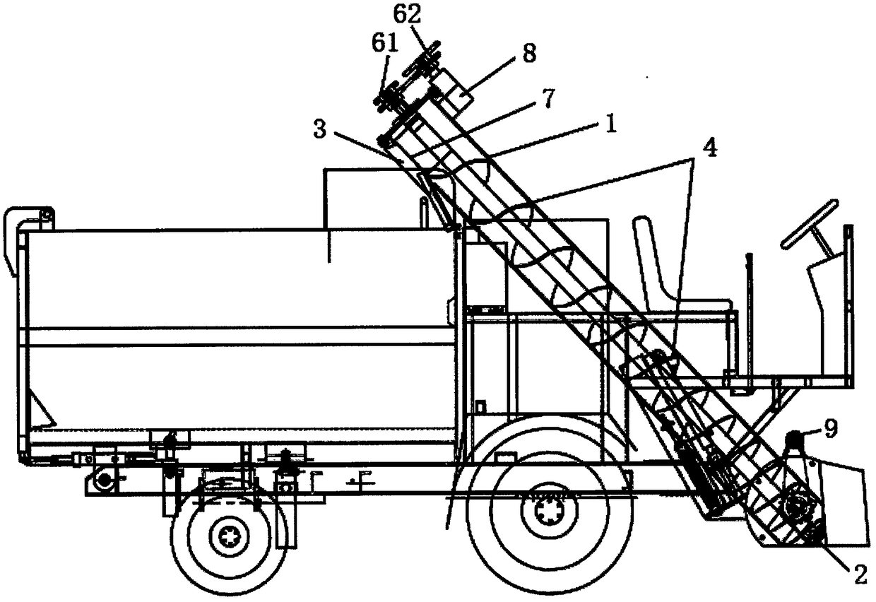 Nightsoil cleaning auger device of nightsoil collector