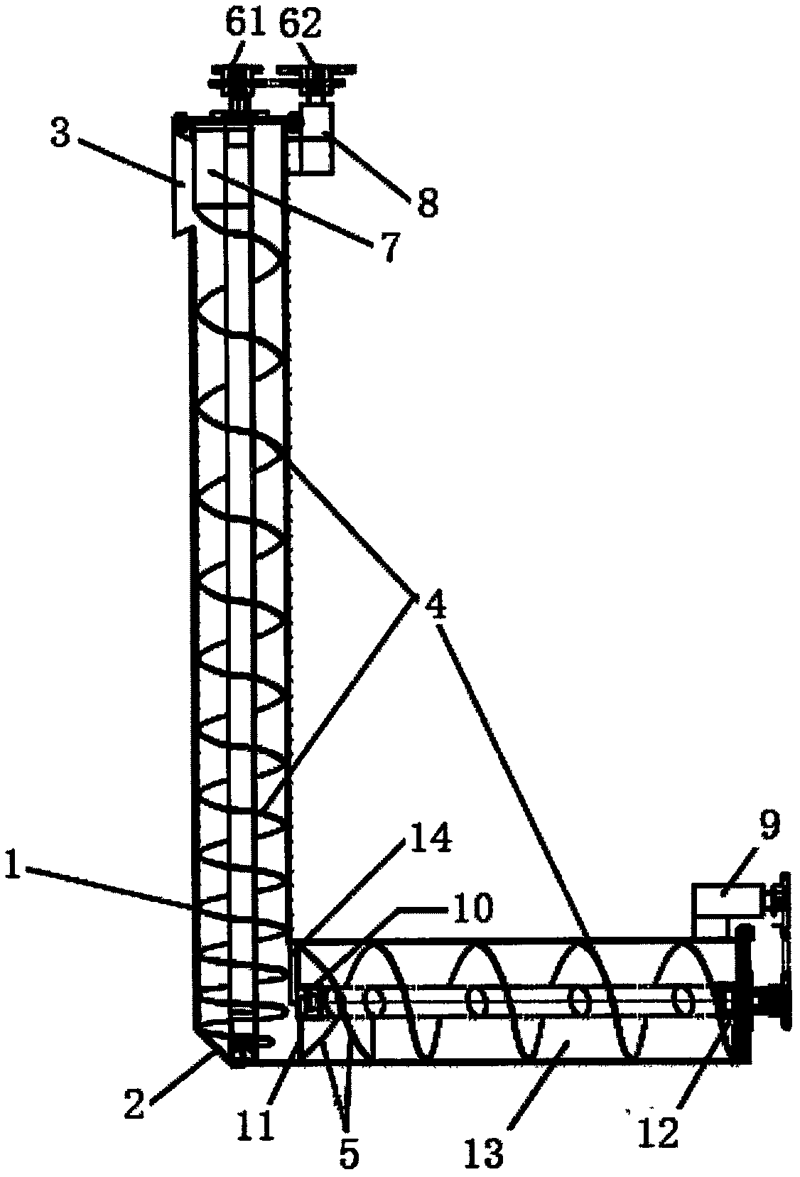 Nightsoil cleaning auger device of nightsoil collector