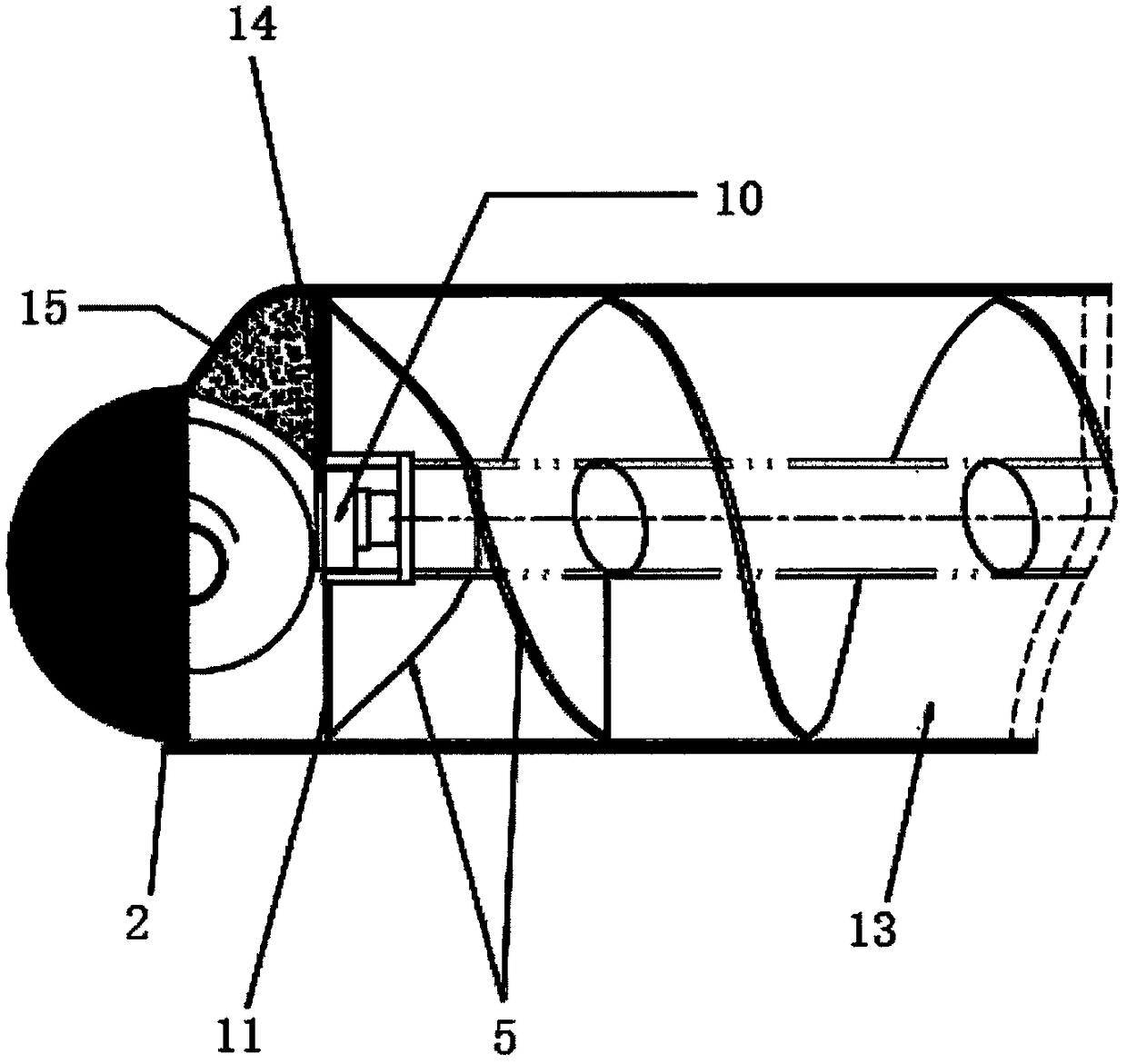 Nightsoil cleaning auger device of nightsoil collector