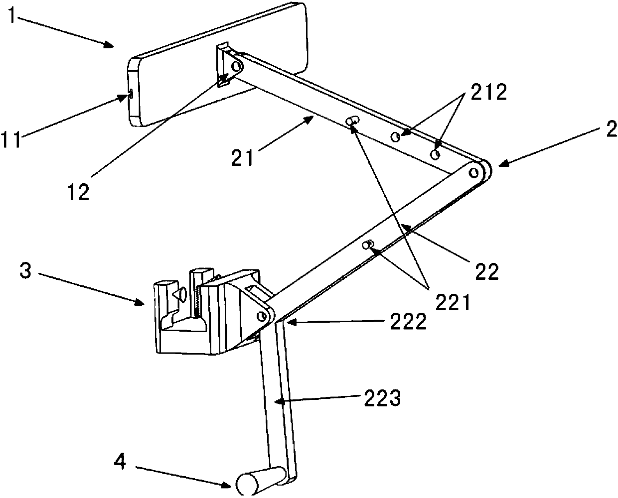 Cleaner for wiping glass at high positions