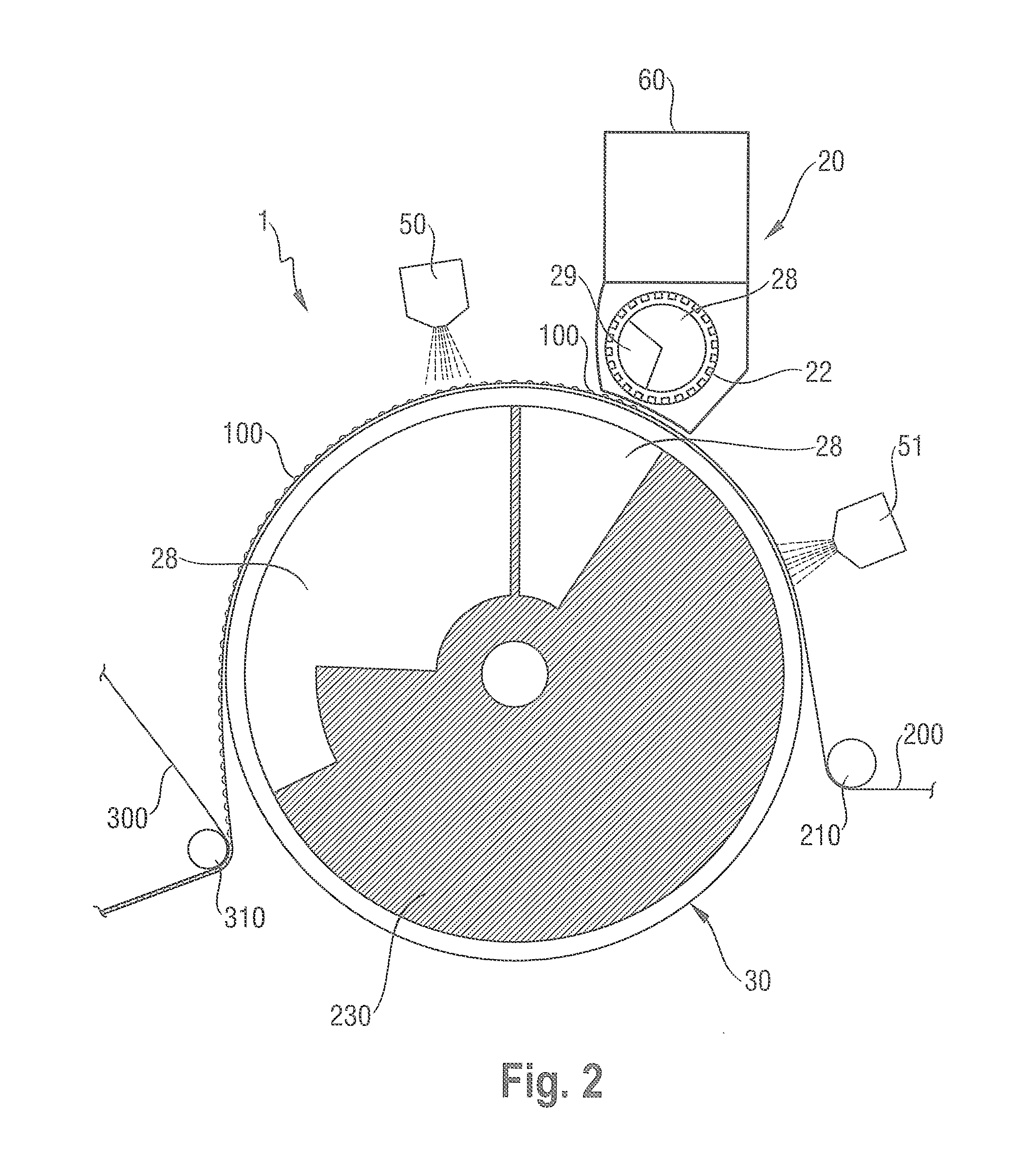 Method and Apparatus for Making Absorbent Structures with Absorbent Material