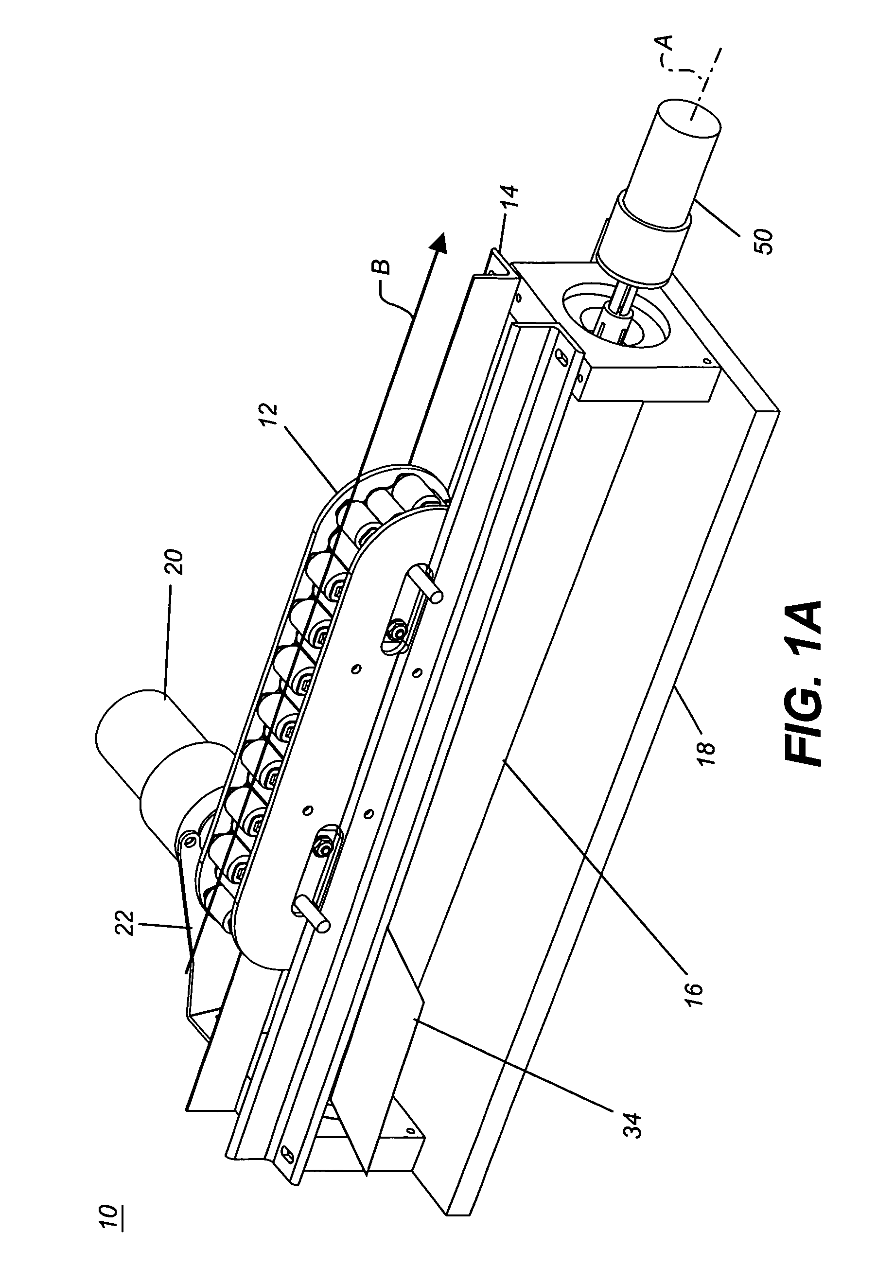 Roller chain for applying pressure