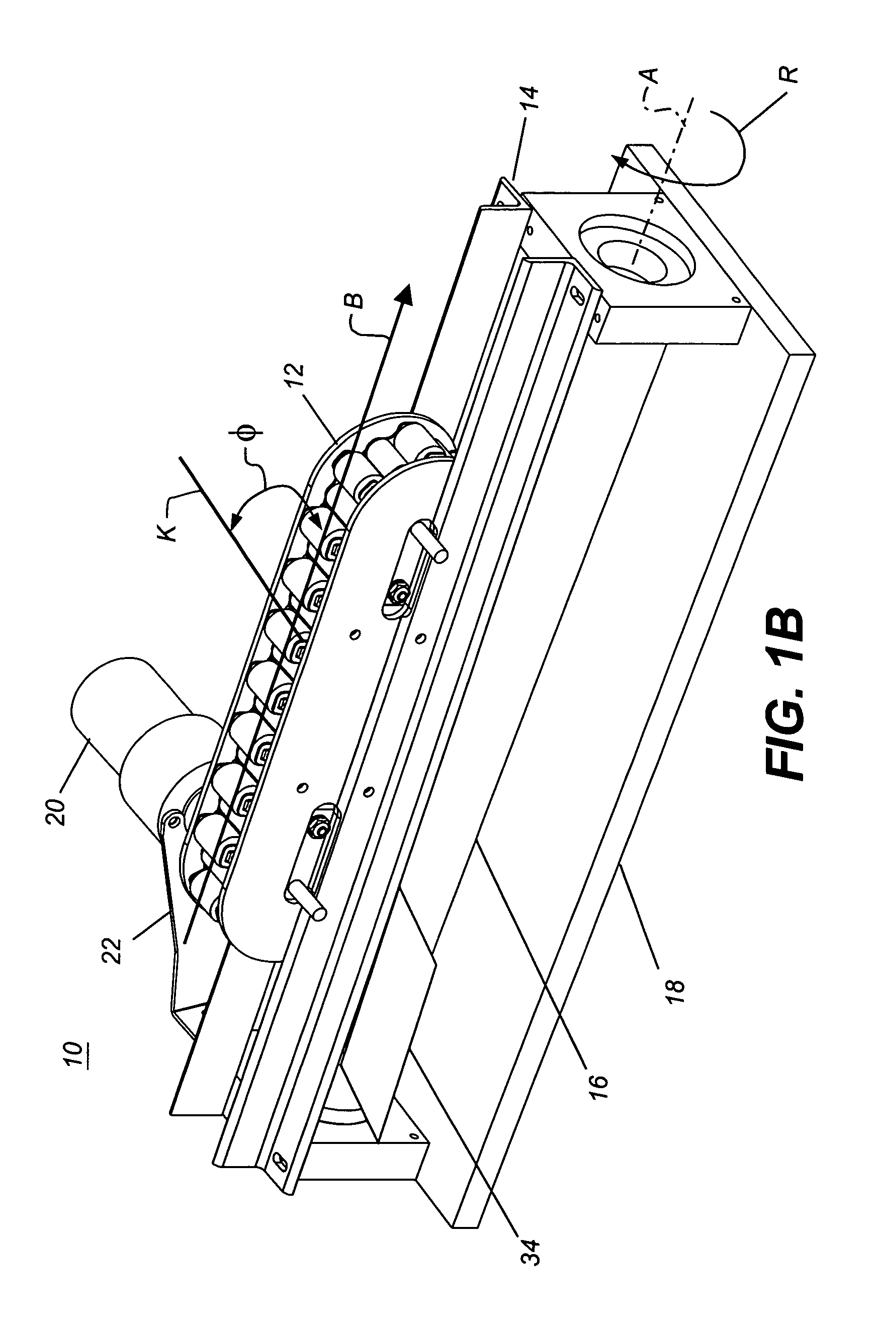 Roller chain for applying pressure