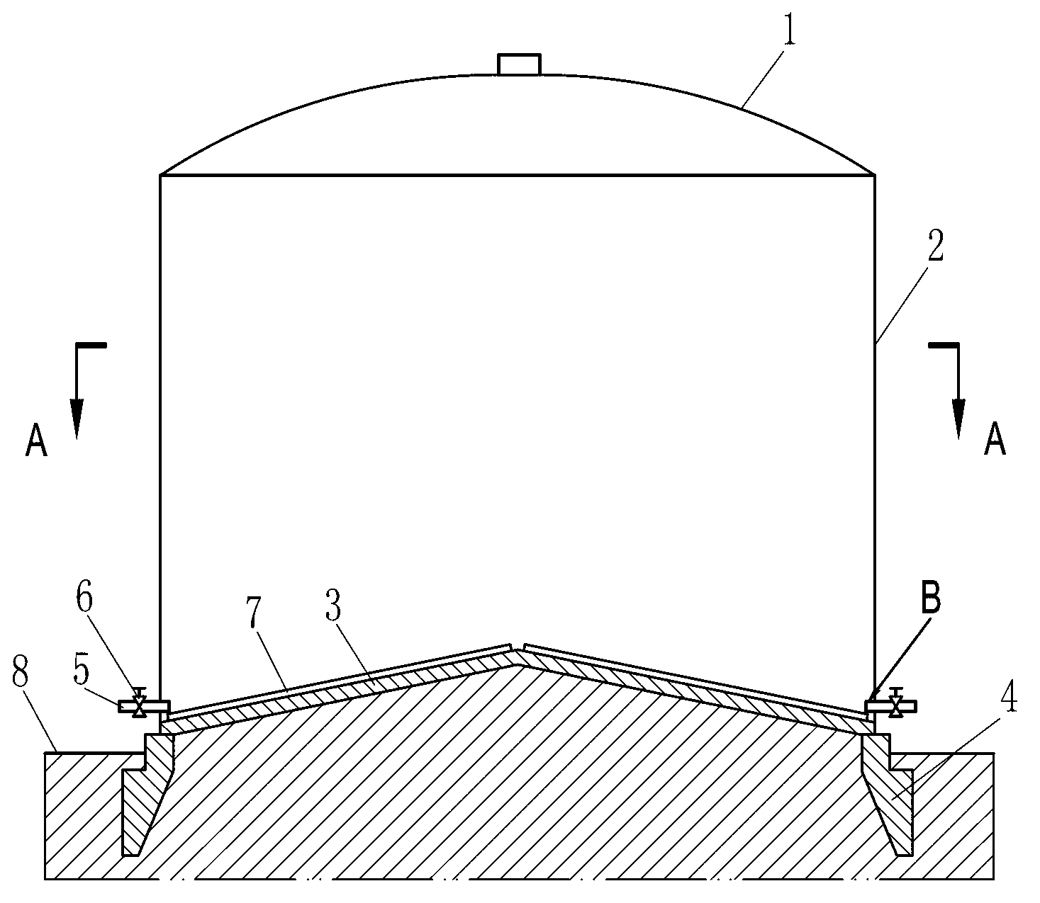 Large-scale fluidization storehouse