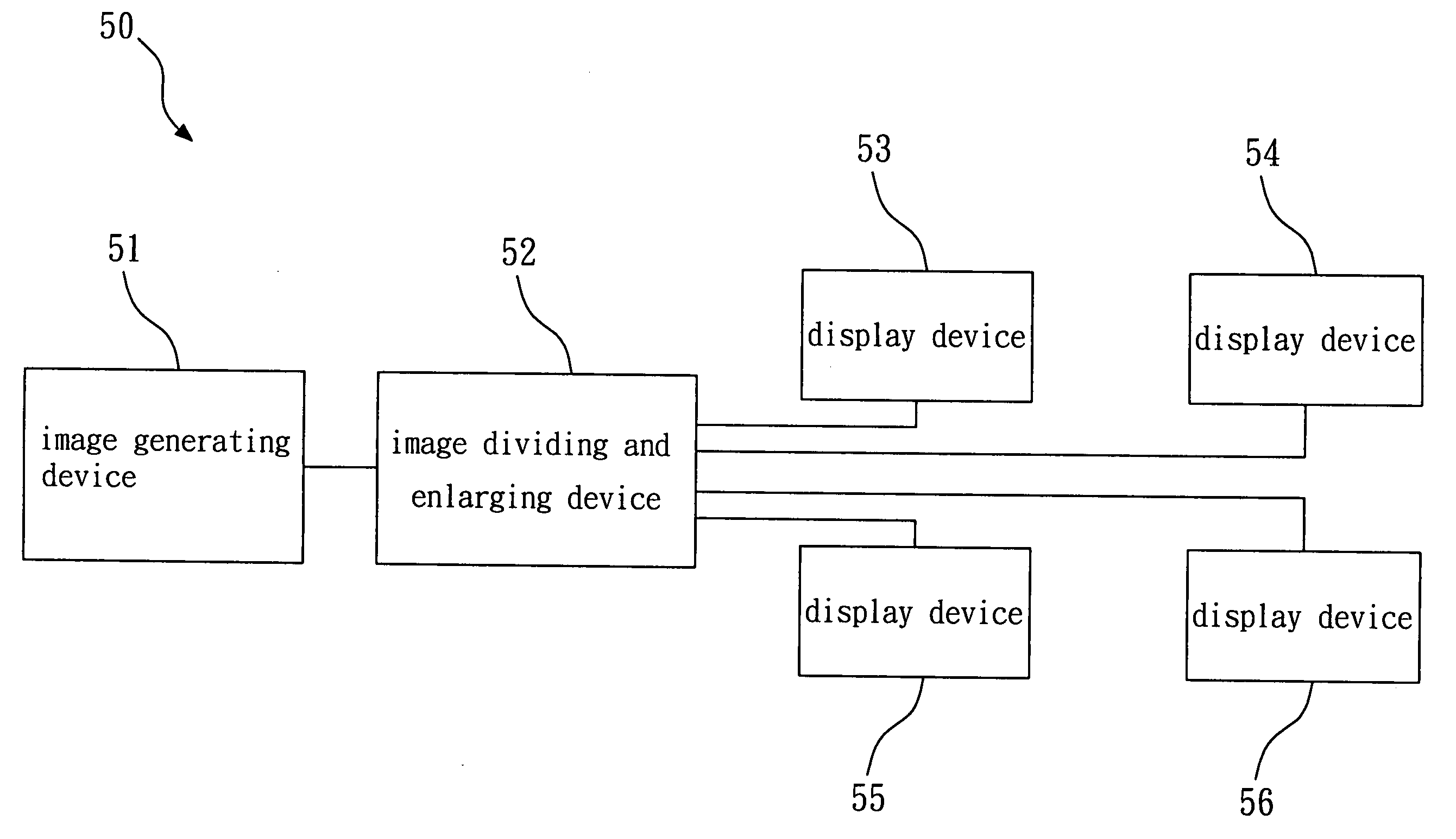 Image enlarging method and TV wall using the same