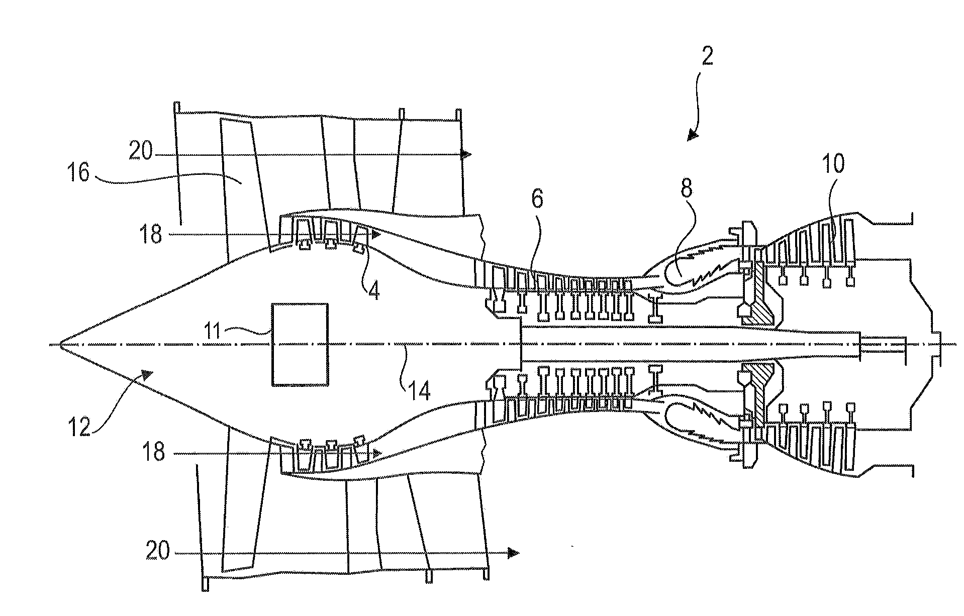 Compressor of Axial Turbine Engine with Contra-Rotating Rotor