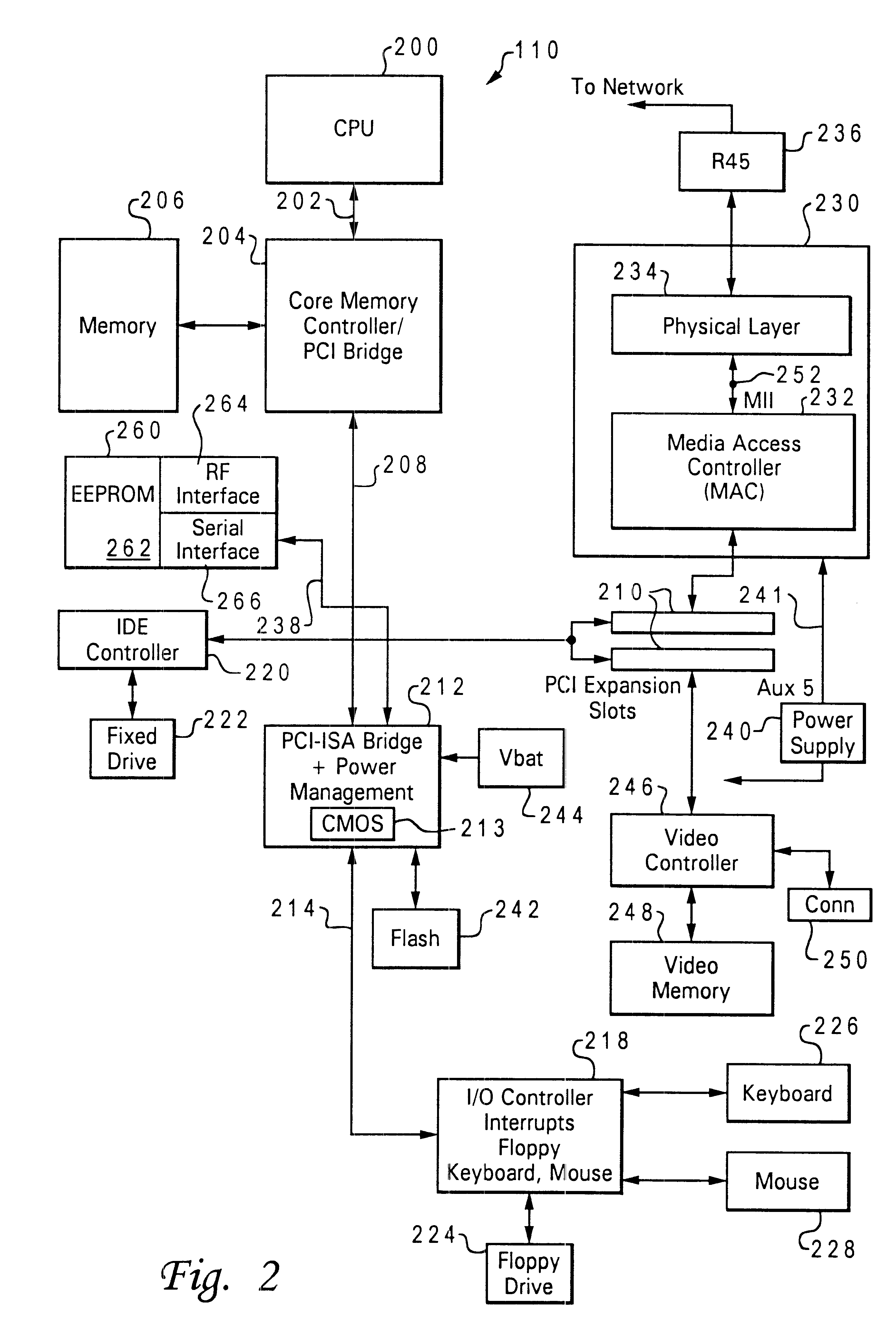 Data processing system and method for permitting a computer to automatically detect a presence of and establish a communications link with a printer