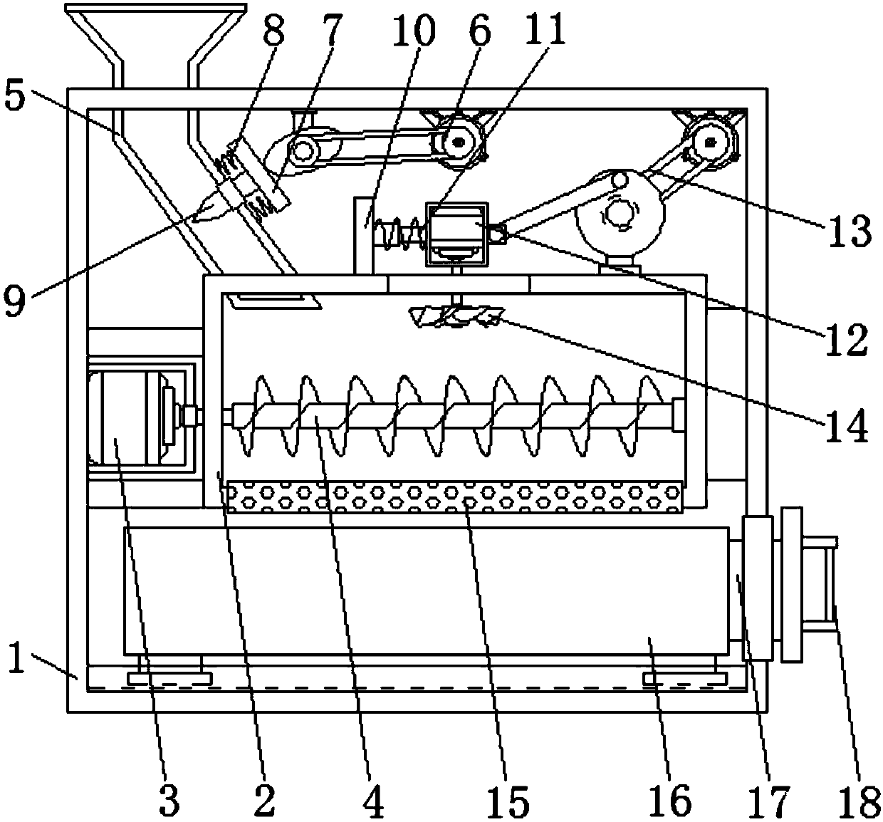 Feed crusher for corn straws