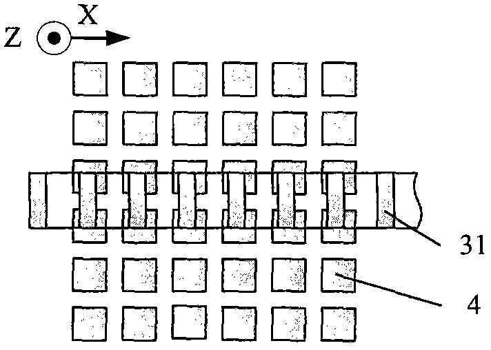 Two dimension displacement measurement device which uses double frequency laser and diffraction grating