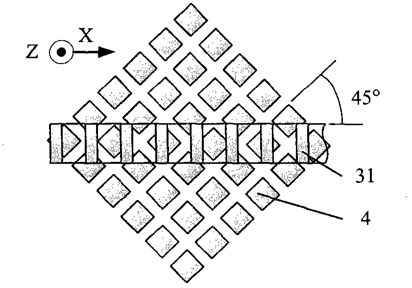 Two dimension displacement measurement device which uses double frequency laser and diffraction grating