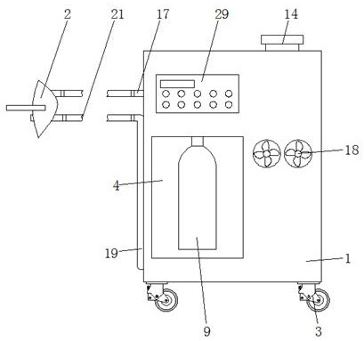 Oxygen uptake artificial respirator for cardiovascular nursing of patient