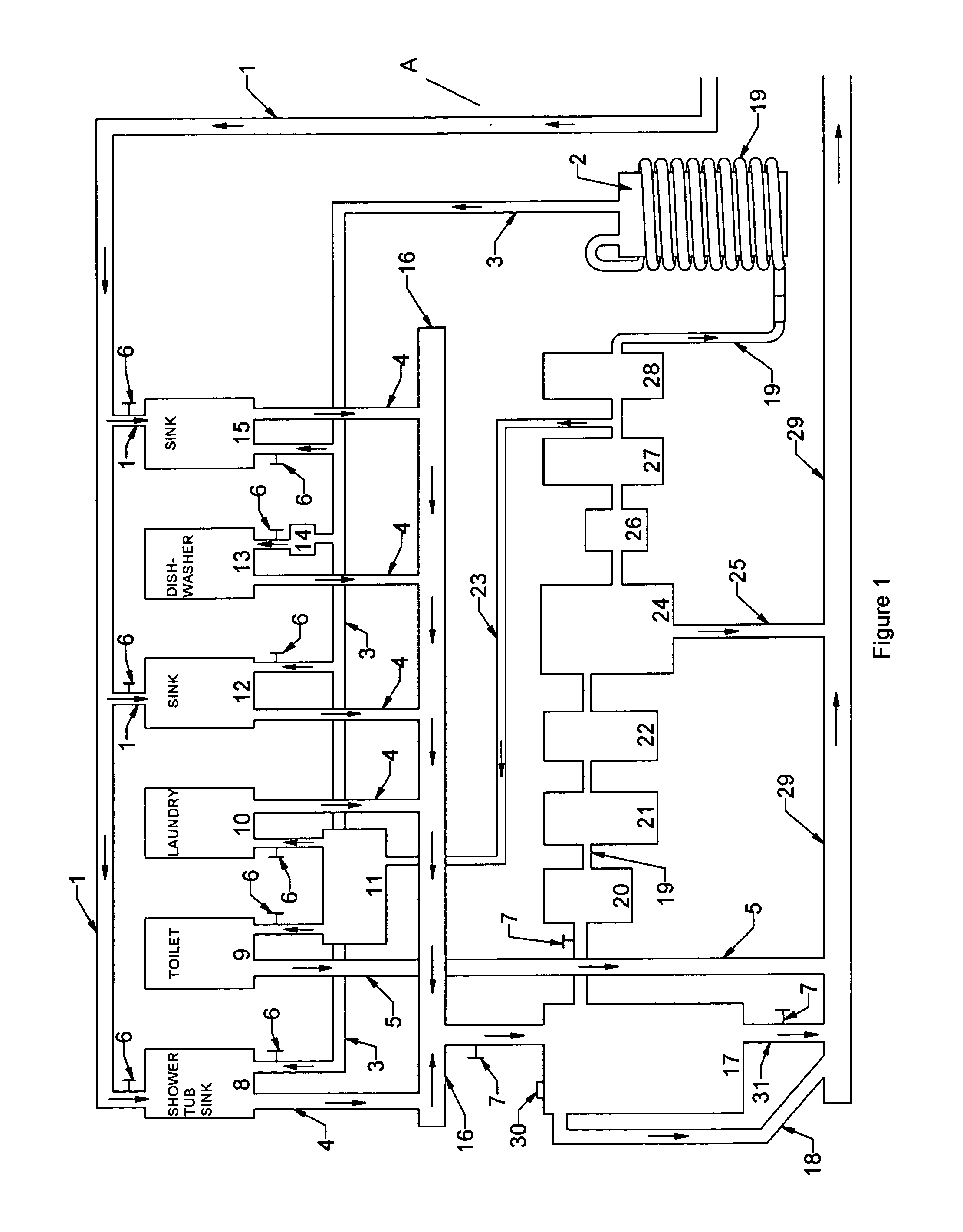 Waste water filtering and recycling system