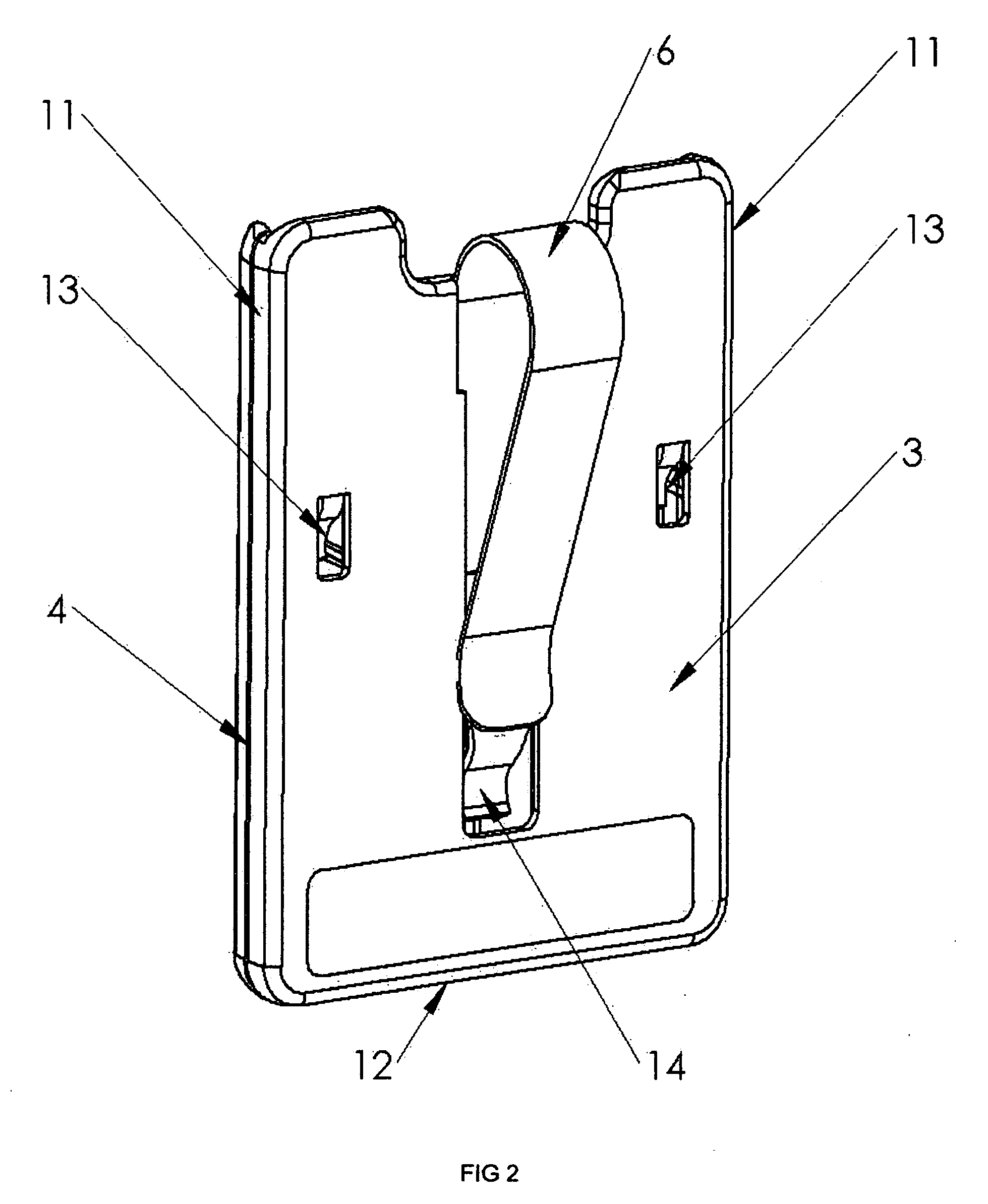 Card Holder-Reader for Wallet Sized Cards