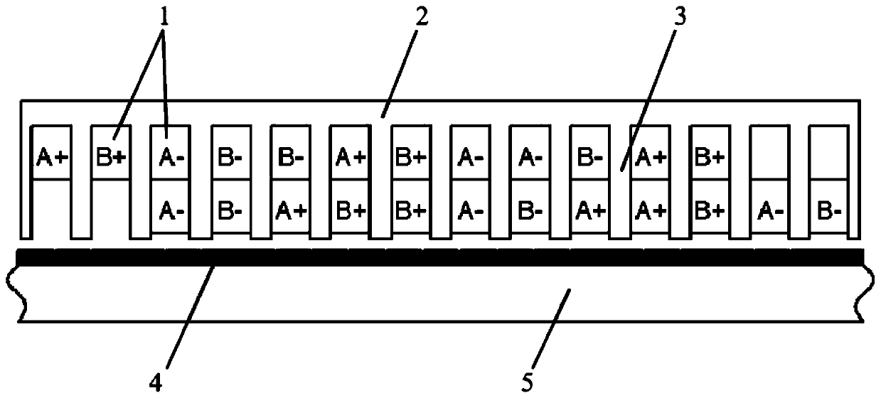 Fractional-pole two-phase vernier permanent magnet linear motor