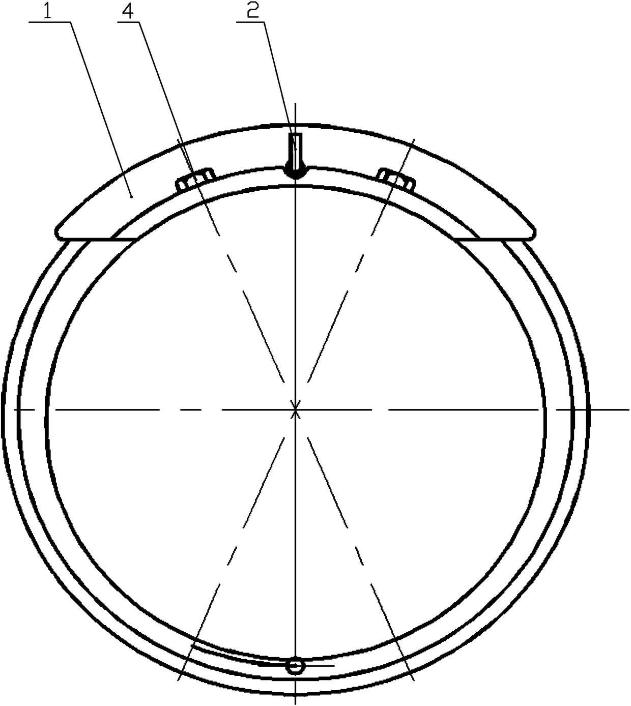 Clamp special for cavity-like part bevel drilling