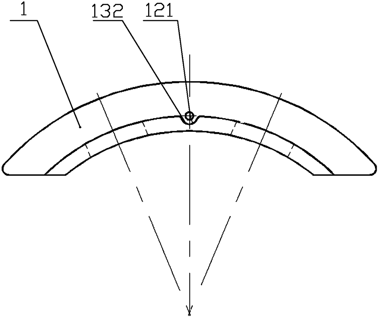 Clamp special for cavity-like part bevel drilling