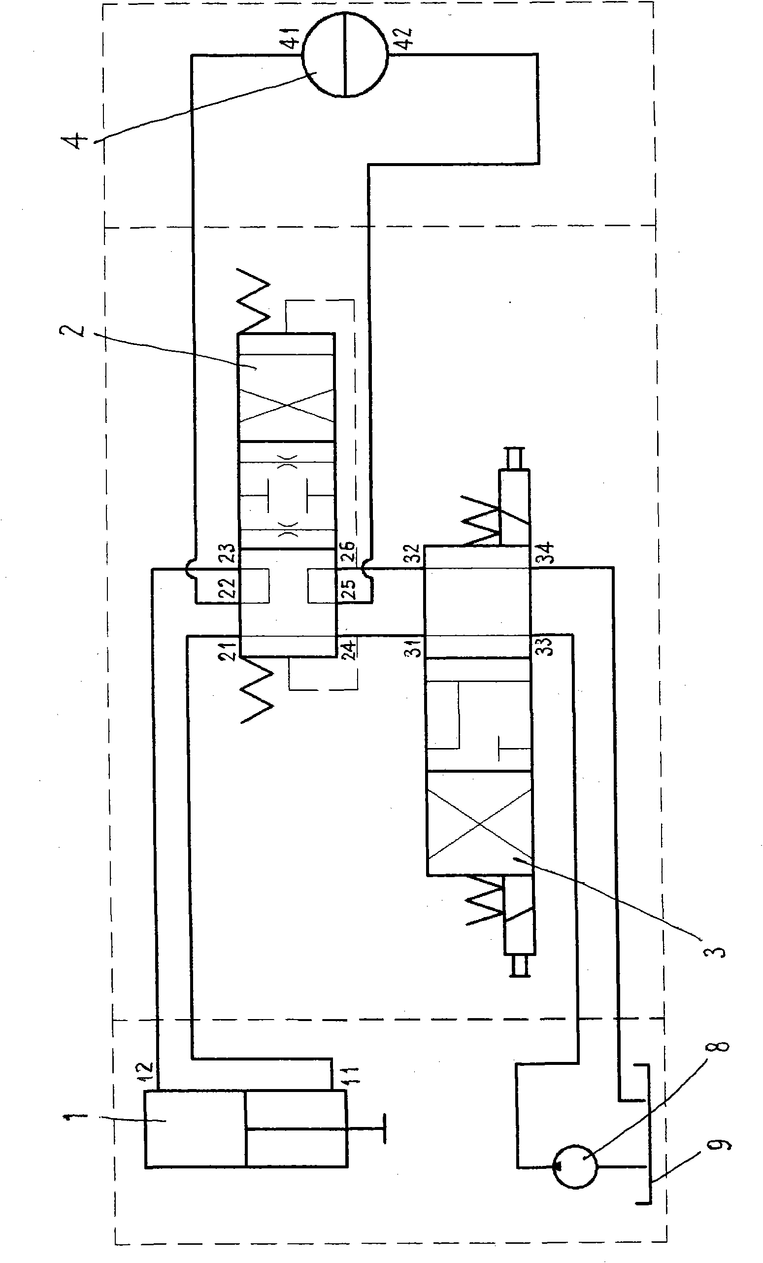 Hydraulic system indirect measurement temperature pressure compensating device