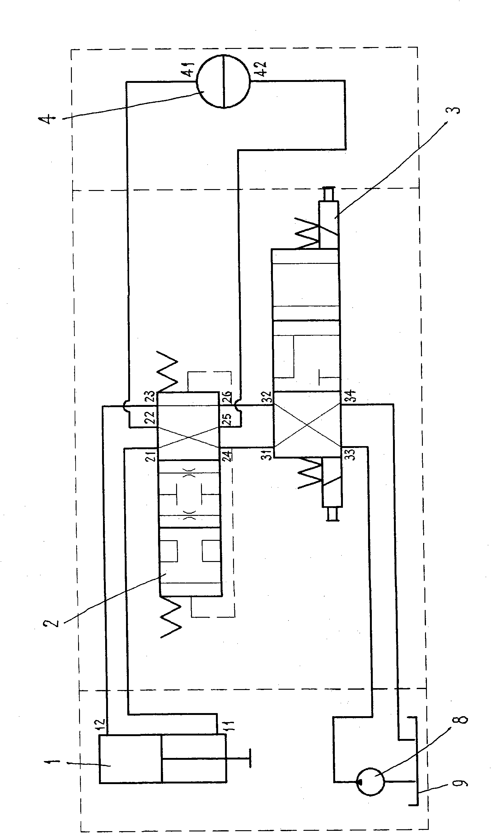 Hydraulic system indirect measurement temperature pressure compensating device