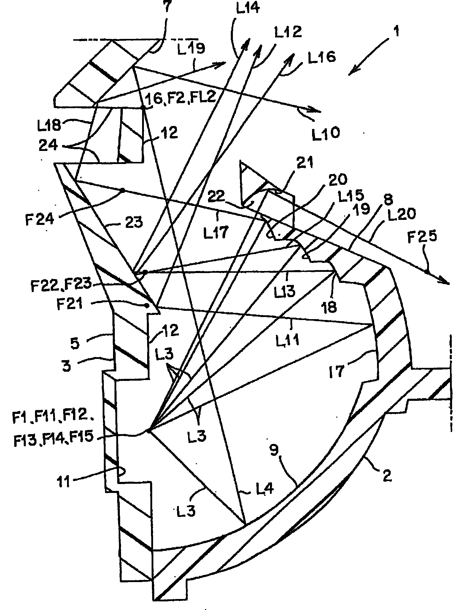 Lamp fitting for vehicle