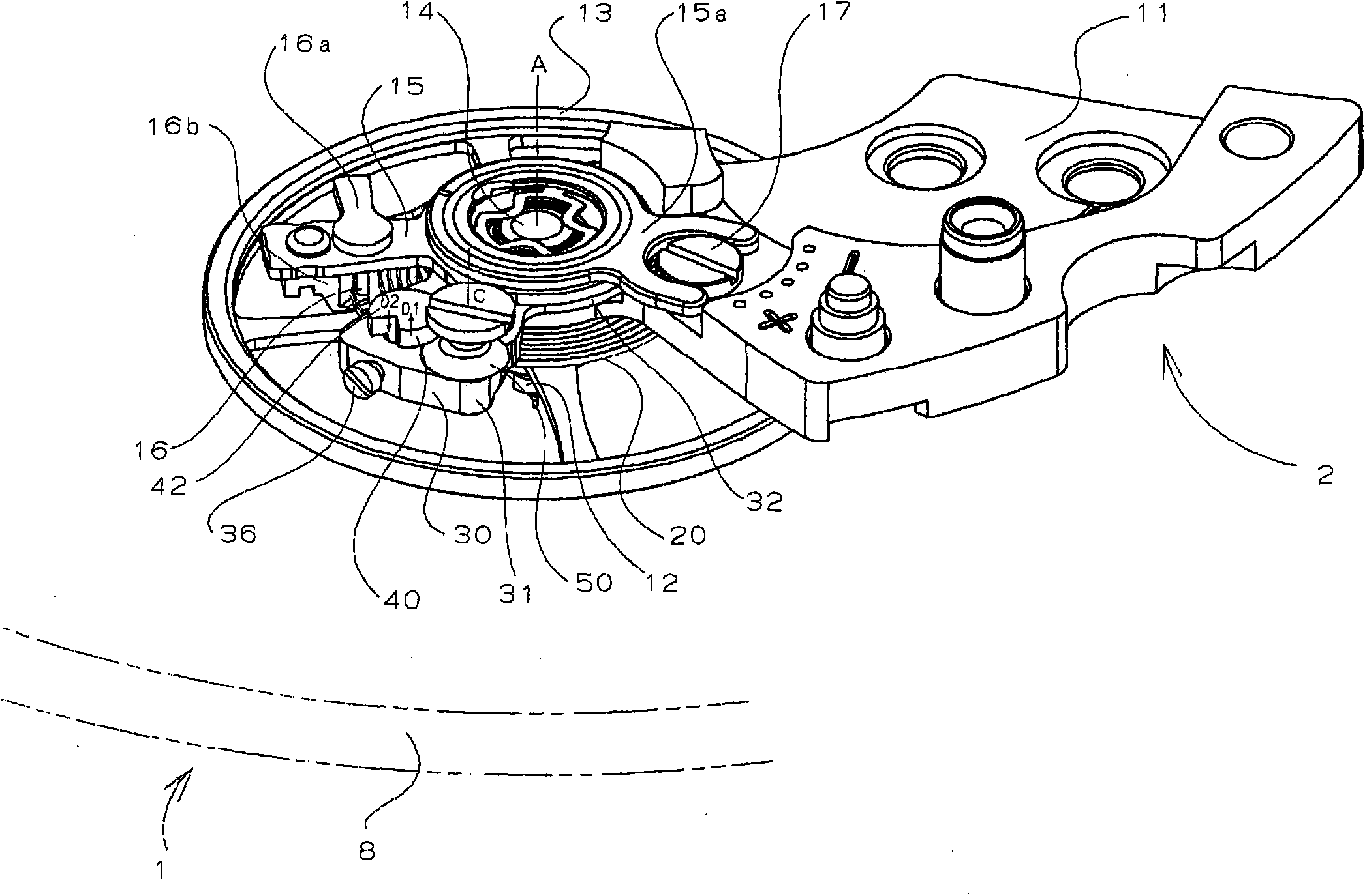 Hairspring supporting structure, hairspring balance wheel structure and mechanical clock