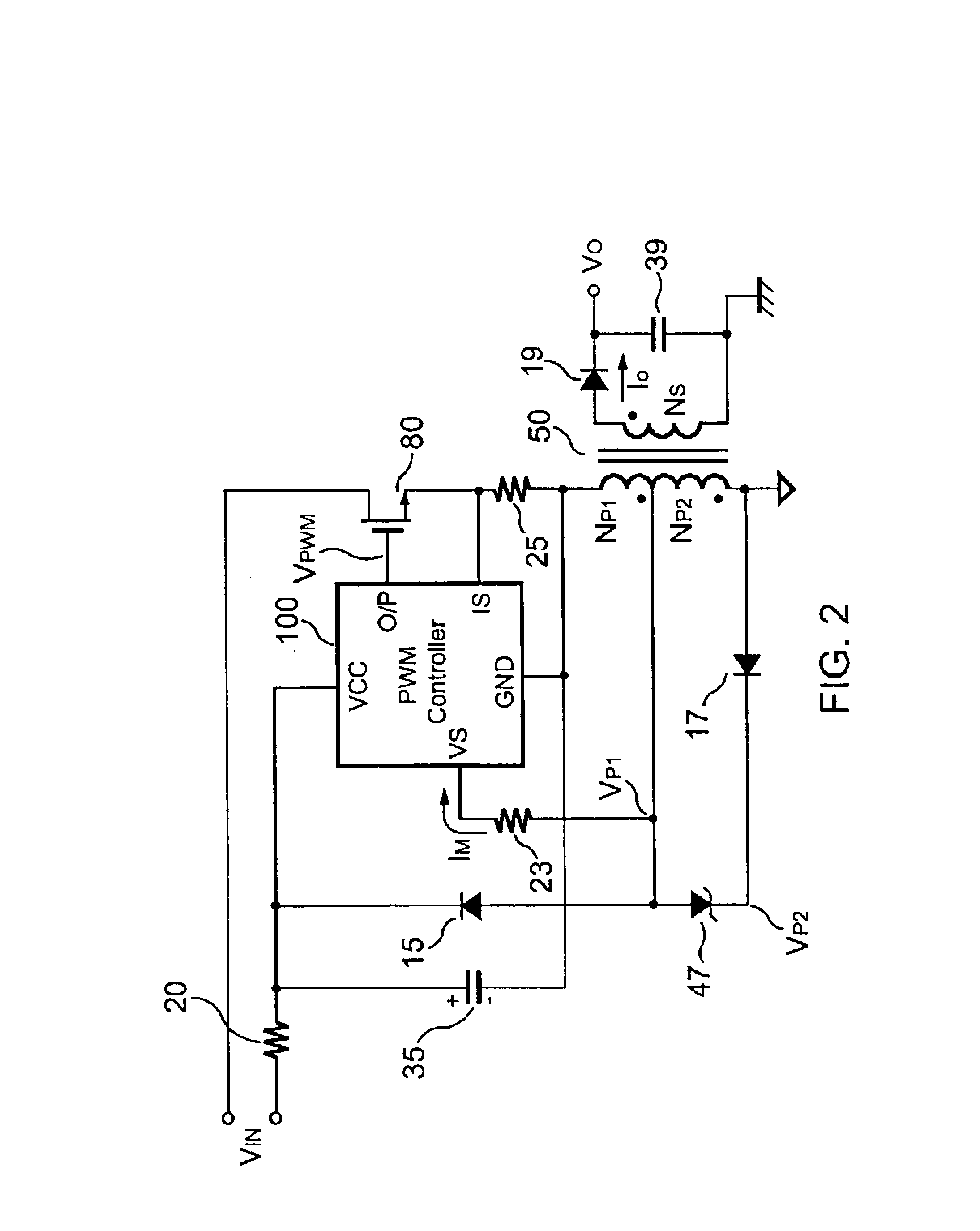 Flyback power converter having a constant voltage and a constant current output under primary-side PWM control