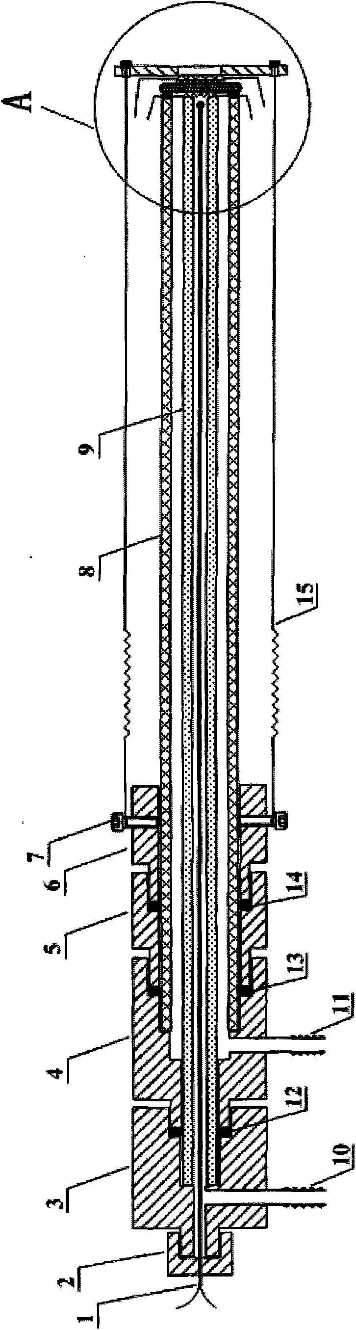 Solid oxide electrolytic cell testing bracket