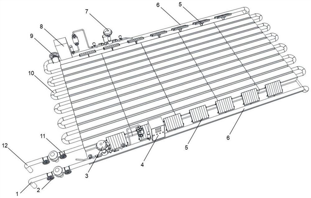 Constant temperature control system of bridge hinged concrete based on solar heat collection