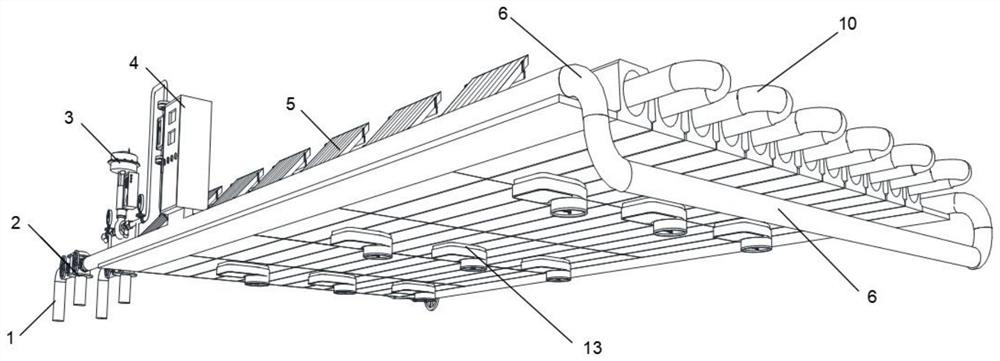 Constant temperature control system of bridge hinged concrete based on solar heat collection