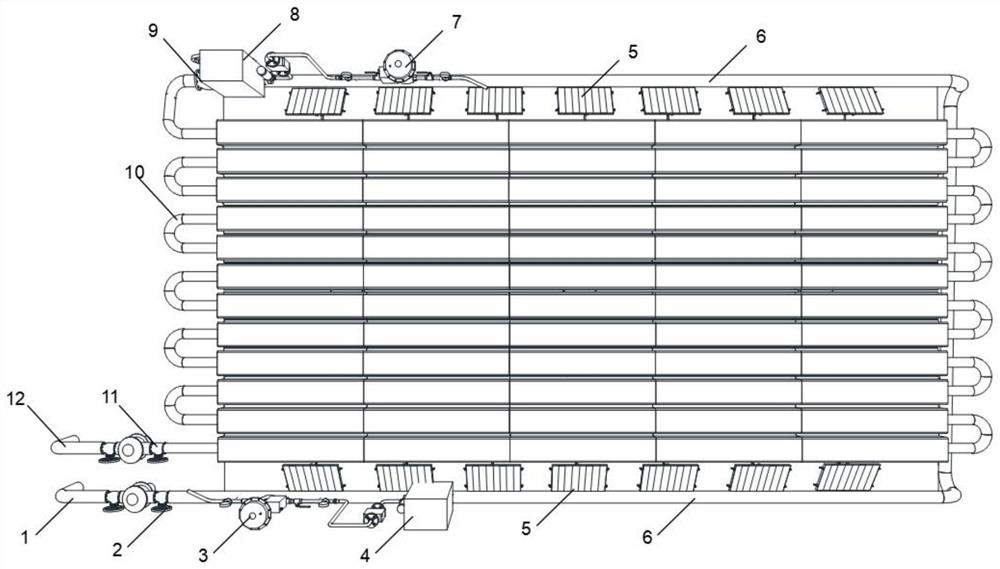 Constant temperature control system of bridge hinged concrete based on solar heat collection