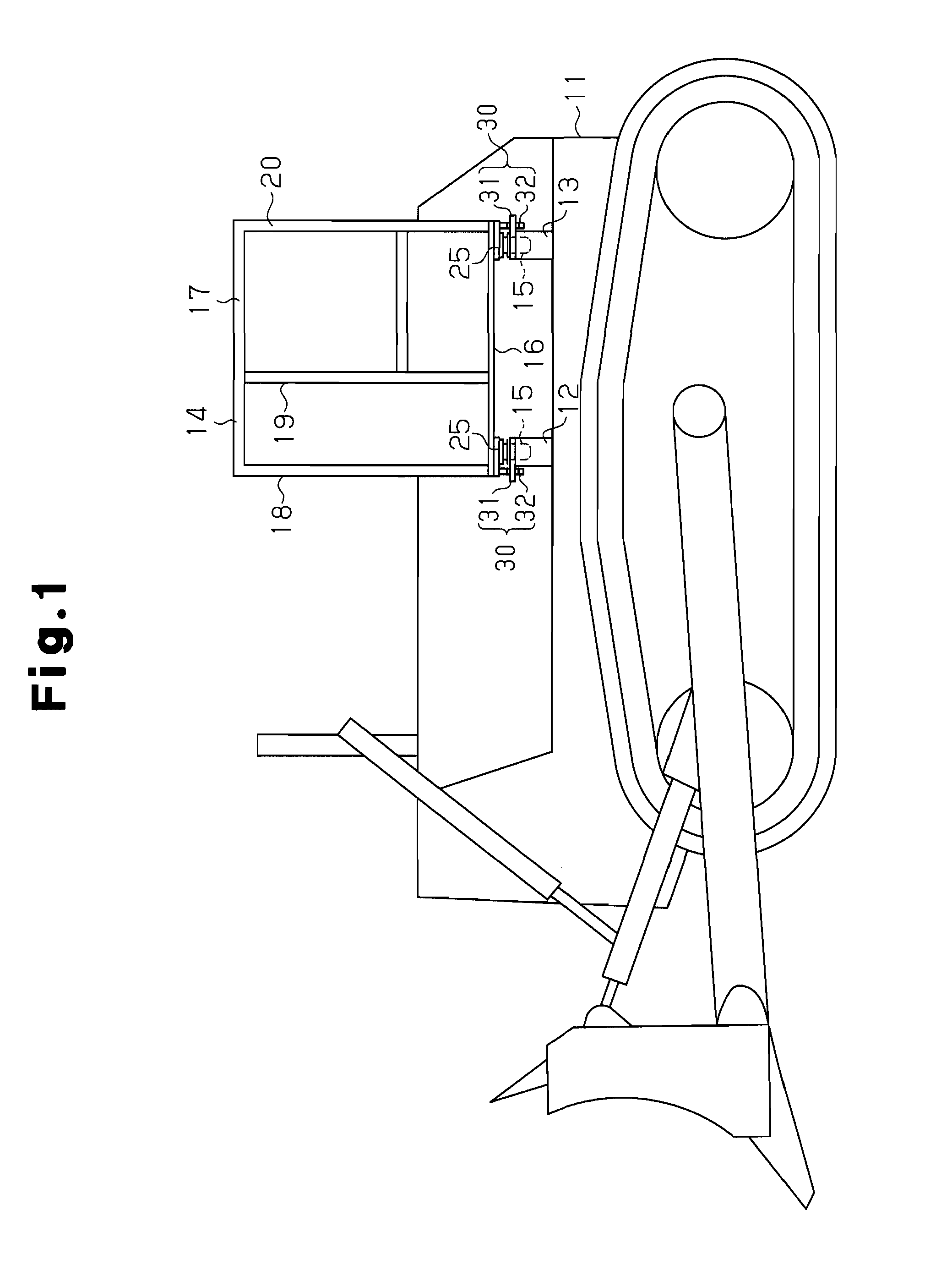 Cab supporting apparatus of work machine