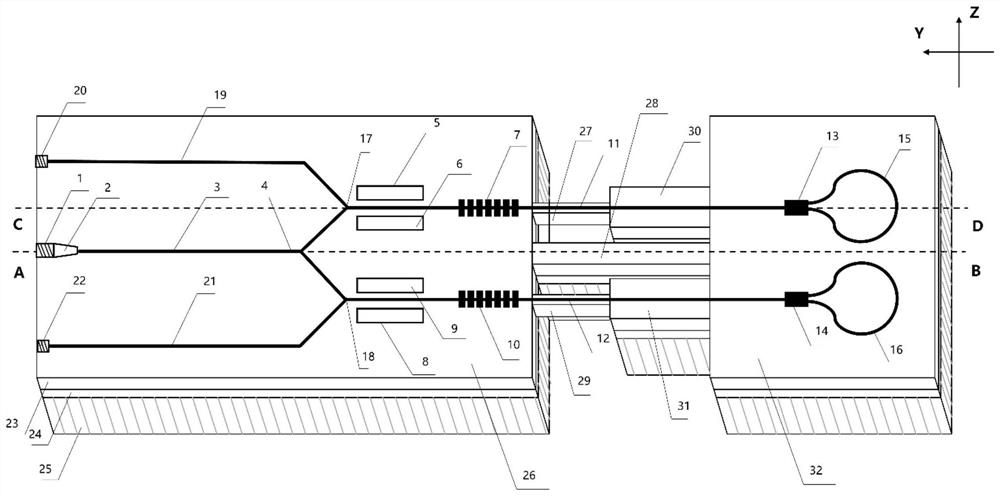 Differential detection type optical accelerometer based on F-P cavity with adjustable cavity length