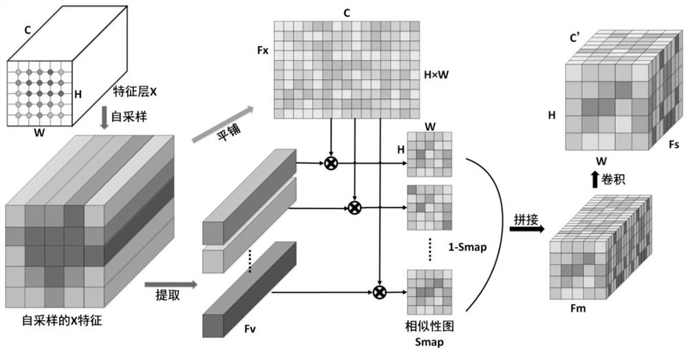 Multimodal collaborative image segmentation system for esophageal cancer lesions based on self-sampling similarity