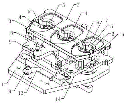 Linear station multiple stuffing forming device