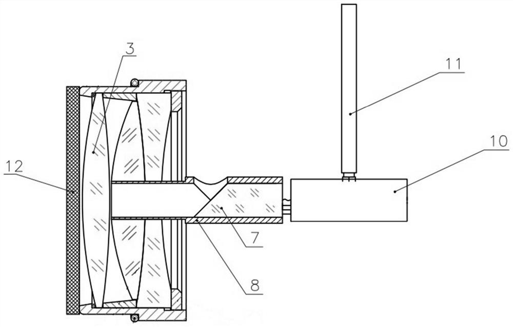 Total station aiming reflecting prism system and method based on UWB and electric control glass