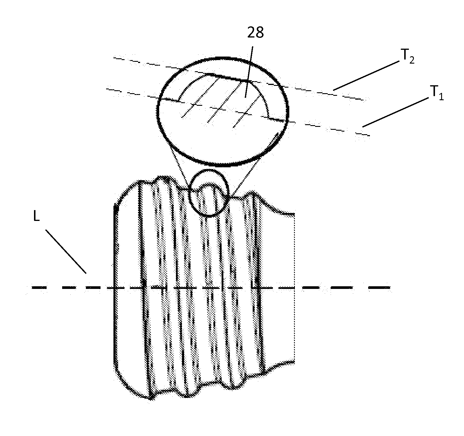 Screw thread with flattened peaks