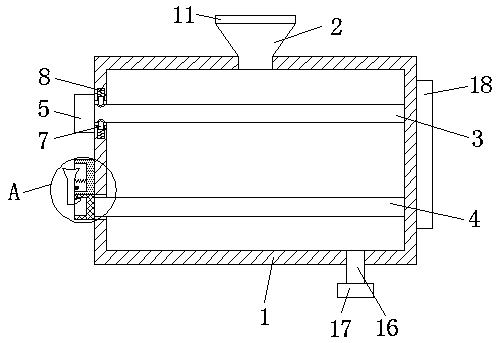 Spent liquor filtering device