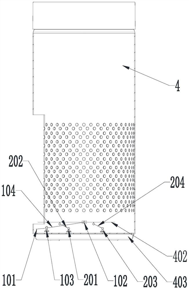 Linkage disassembly and assembly mechanism and air purifier