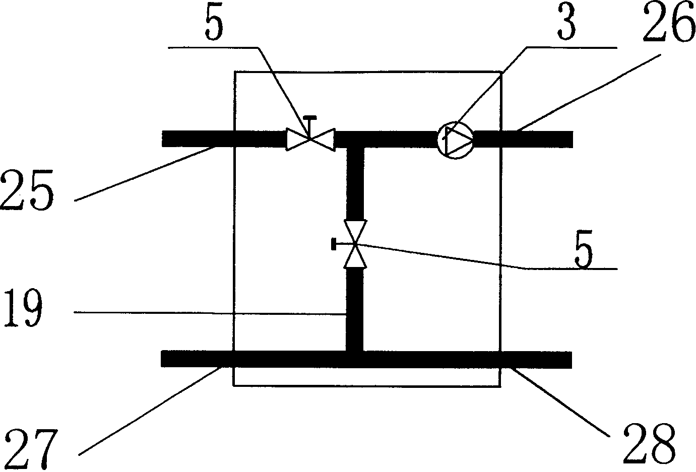 Mixer for warming radiating earth bed