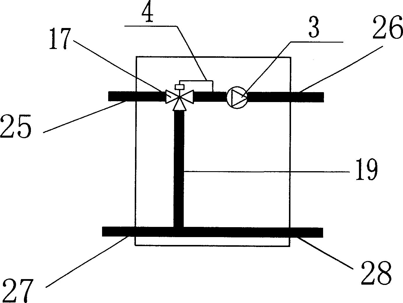 Mixer for warming radiating earth bed